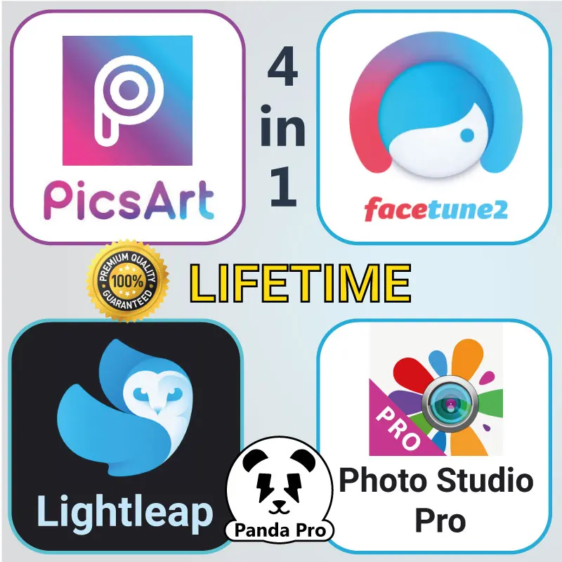 PicsArt-Facetune2, Lightleap, estudio fotográfico Pro, aplicaciones Android, streaming de música profesional, completamente desbloqueado (leer descripción)