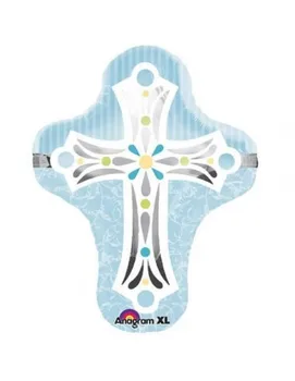 

Balloon Blue Cross-Shape 71x58cm Foil Polyamide-A2502401