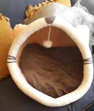 Cama de Gato para interior, casa de gatito, animales cálidos, pequeños para gatos, perros, nido plegable, alfombras para dormir, productos de invierno