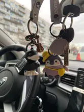 LLavero de muñeco de pingüino bonito de dibujos animados creativo coche personalizado llavero exquisito llavero correa de mano bolso adornos para el móvil