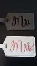 Label Tag-Bag Suitcase Luggage Invitation Travel-Accessories Name Mrs Embroidery Personalized