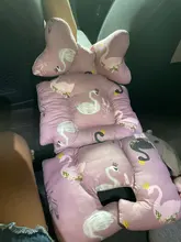 Almohadilla de algodón con estampado para cochecito de bebé, asiento de coche, silla con ruedas, colchón, funda de almohada, carro infantil, cojín grueso y cálido