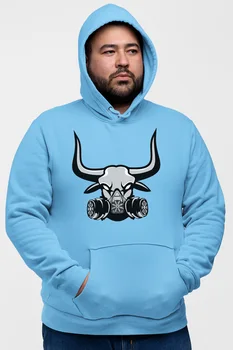 

Angemiel Wear Gas Masker Bull Blue Men 'S Hooded Sweatshirt