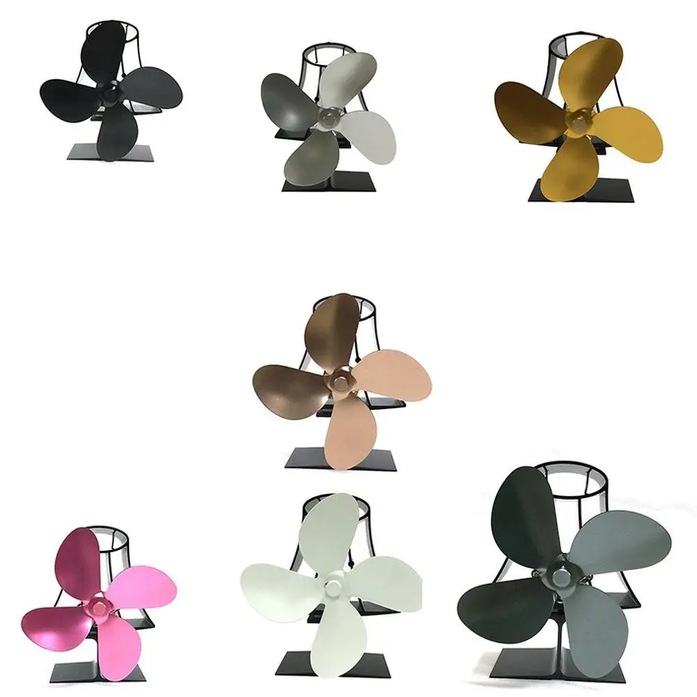

YL-102 Table Lamp Thermodynamic Fireplace Fan Thermal Power Fireplace Fan Eco Friendly Four-leaf Fan