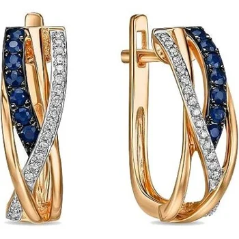 

Lucas gold earrings with 52 red gold diamonds