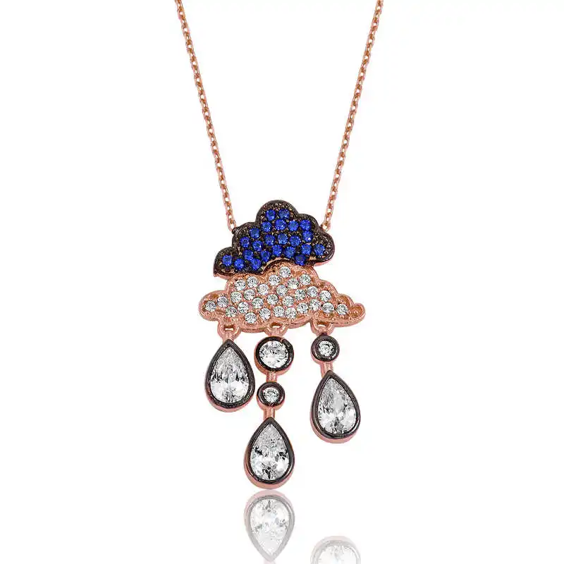 

Silver Rain Cloud Necklace