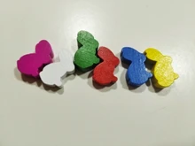 6 unids/set DIY conejo piezas de ajedrez describir oscuro sentido tarjeta Accesorios para Juego de 6 colores de juegos de madera