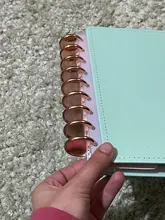 Rosa de oro de plástico de vinculante hebilla portátil Binder discos Binder anillo discos para planificador de accesorios para Scrapbooking para manualidades