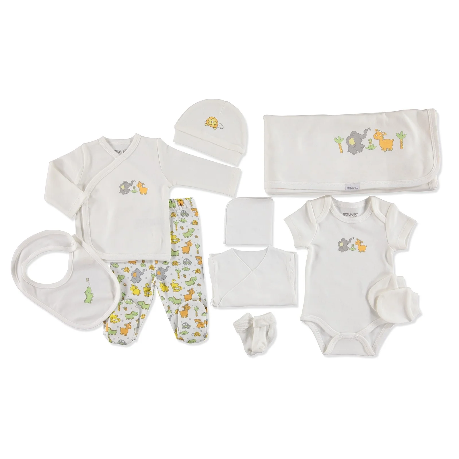 Ebebek HelloBaby Safari набор для новорожденных 10 шт.| |