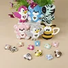 1Pc New Baby Silicone Teether BPA-Free Cartoon Bird Bee Baby Necklace Pendant Silicone Teether Baby Teeth Care Chewing Toy 6