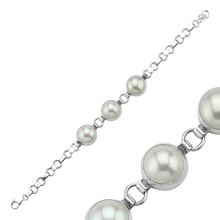 Серебряный 925 пробы жемчуг браслет ручной работы