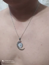 JOINBEAUTY-collar de luna con patrón islámico musulmán para hombre y mujer, accesorios sencillos, colgante de joyería hecha a mano NT355