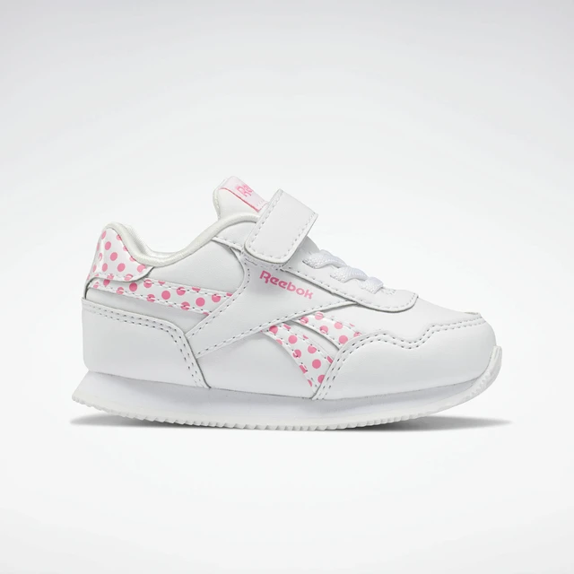 REEBOK sneakers, CLJOG 3.0 1V, FY4861, girl, collegial, white with polka dots