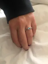 Huitan-Anillo de corazón sencillo para mujer, anillos de dedo bonitos para mujer, regalo de cumpleaños romántico para novia, joyería de piedra circonio de moda