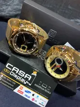 NAVIFORCE – relojes deportivos para hombre, correa de acero, de cuarzo dorado de lujo, de pulsera, digital, militar, aprueba de agua, masculino