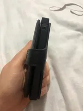 Bycobecy-tarjetero de aluminio con broche para hombre y mujer, funda de Metal RFID para tarjeta de identificación inteligente, Delgado, titular de la identificación, cuero PU