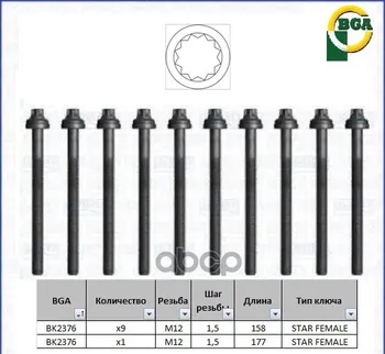 

Set of bolts GBC (10 PCs/included) BGA art. Bk2376
