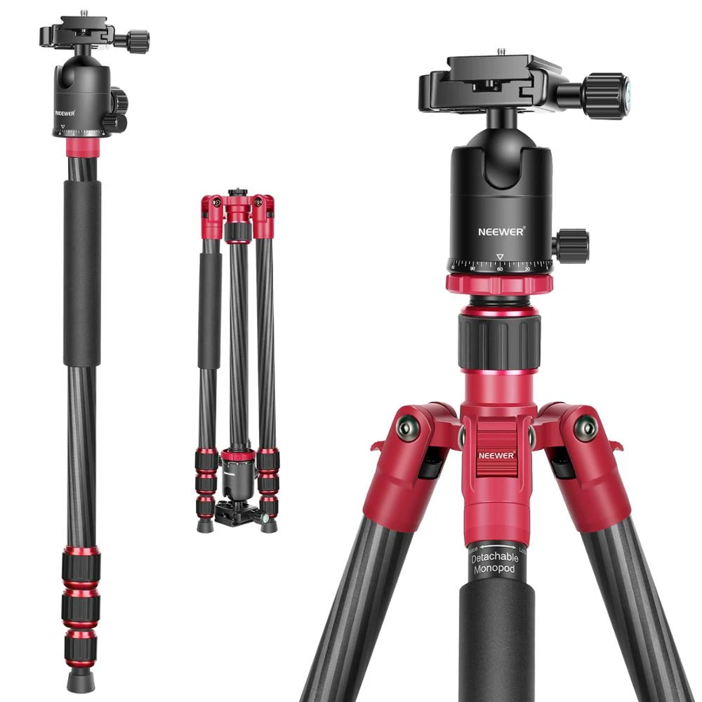 Neewer 70 inches//177CM Camera Tripod Monopod with 3-Way Swivel Pan Head and Bag