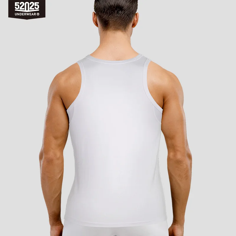 52025 Men Vest Tank Top Modal Silk Mesh Comfortable Summer Breathable Singlet Sleeveless Cool Vest Men Tanktop Men Underwear