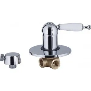 

Shower faucet concealed mounting Kaiser Vincent concealed mounting White handle, Chrome (31017)