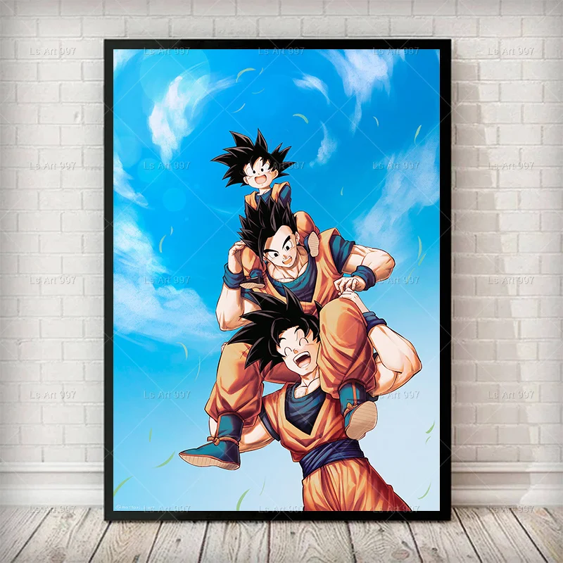 Decoración de pared pósteres de lona ​​impresiones para habitación cuadros  de pared decorativos Cuadro en Lienzo 30x45cm Sin marco Póster de Dragon  Ball Goku de Anime 