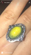 Vintage Color Retro cambio anillo Oval emoción sentimiento cambiante anillo de Control de temperatura de Color anillos para las mujeres