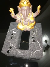 Conjunto de joyas de plata de ley 925 con Zirconia cúbica, collar con colgante de gato y gatito, con pendientes de palanca