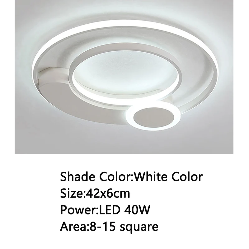 white 42x6cm 40w Современный минималистичный круглый светильник для спальни, креативный потолочный светильник для детской комнаты, индивидуальная атмосферная лампа для дома, гостиной, кабинета - Цвет корпуса: white 42x6cm 40w