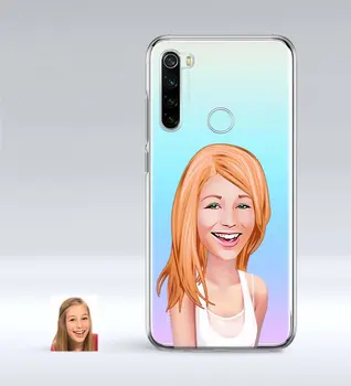 

Personalized Women 'S Caricature Of Xiaomi Redmi Note 8 Thin Transparent Silicone Phone Kapağı-37