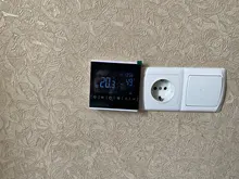 Controlador de temperatura con pantalla táctil, termorregulador, luz trasera negra, termostato de pared eléctrico, WiFi, 110V, 120V, 230V
