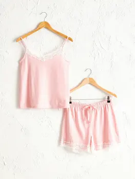 

Lace Detail Shorts Pajamas set