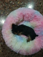 Cama de perro caliente de lana ronda perro perrera casa larga felpa invierno mascotas camas para perros medianos grandes perros gatos cojín del sofá suave esteras