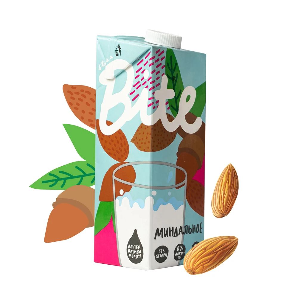 Vegetable drink bite "almond" 6 pcs/1L byte afbeelding