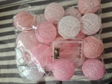 Garland-Lights String Fairy-Lights-Decoration Cotton-Ball Xmas Wedding-Party Holiday