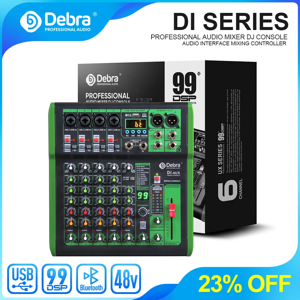 Высокое качество звука! Портативный звуковой миксер Debra Pro с USB 99 DSP цифровые