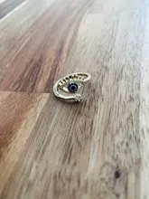 SIPENGJEL-anillos de circonia cúbica para mujer y niña, sortijas ajustables de ojo negro y oro rosa, joyería de boda de lujo