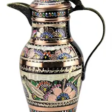 Медный Кувшин с вышитыми розами