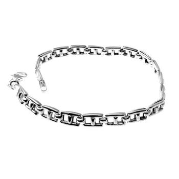 

Law silver bracelet chain 925m 19cm. Model link anchor clasp