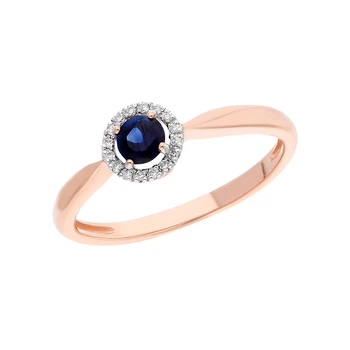 

Gold ring with sapphires and diamonds sunlight sample 585
