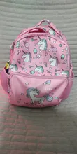Mochila escolar para niñas, morral infantil de color rosa con estampado morado, bonito bolso escolar para guardería, impermeable, envío directo