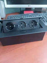 Table Outlet Desktop Socket Aluminum-Alloy-Cover Usb-Charging-Slow Black Pop-Up 2 