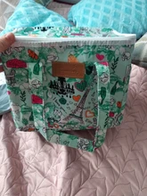 Bolsa de almuerzo portátil con aislamiento de flores para mujer, fiambrera térmica para comida, Picnic