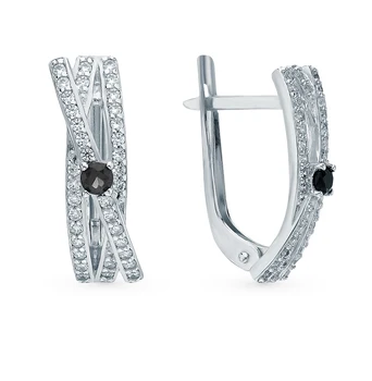 

Silver earrings with cubic zirconia sunlight sample 925