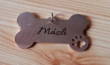 Pet-Id-Tag Pendant Pet-Accessories Puppy Engraved Keyring-Bone Personalized-Collar 