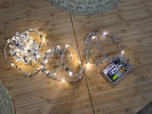 Tiny leaf garland fairy light decor LED Copper Wire string lights for Wedding forest