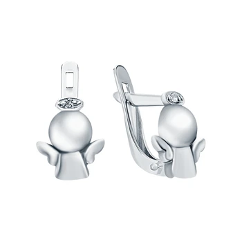 

Silver earrings with cubic zirconia sunlight sample 925