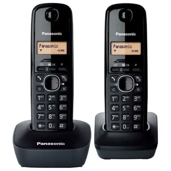 

Panasonic KX-TG1612FRH Duo cordless Phone answering machine Black