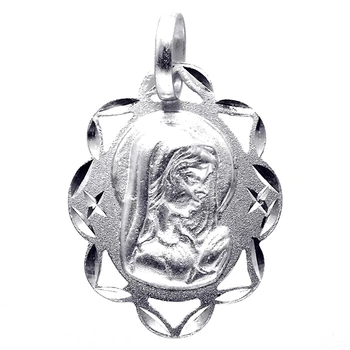 

Medal 925 Sterling silver m Virgin Nina 21mm. Openwork Oval [8246]