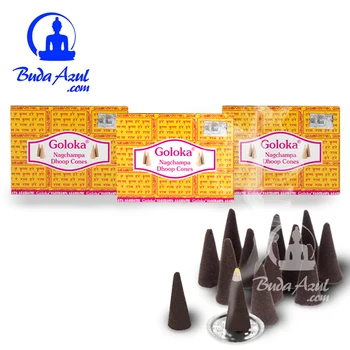 

CONOS INCIENSO GOLOKA AMARILLO X 3 CAJAS CONO INDIO FRAGANCIA LARGA DURACION