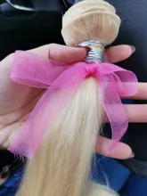 Vallbest-mechones de cabello liso 613 rubio con cierre, extensiones de cabello humano mechones malasio con cierre de encaje, pelo Remy para bebé